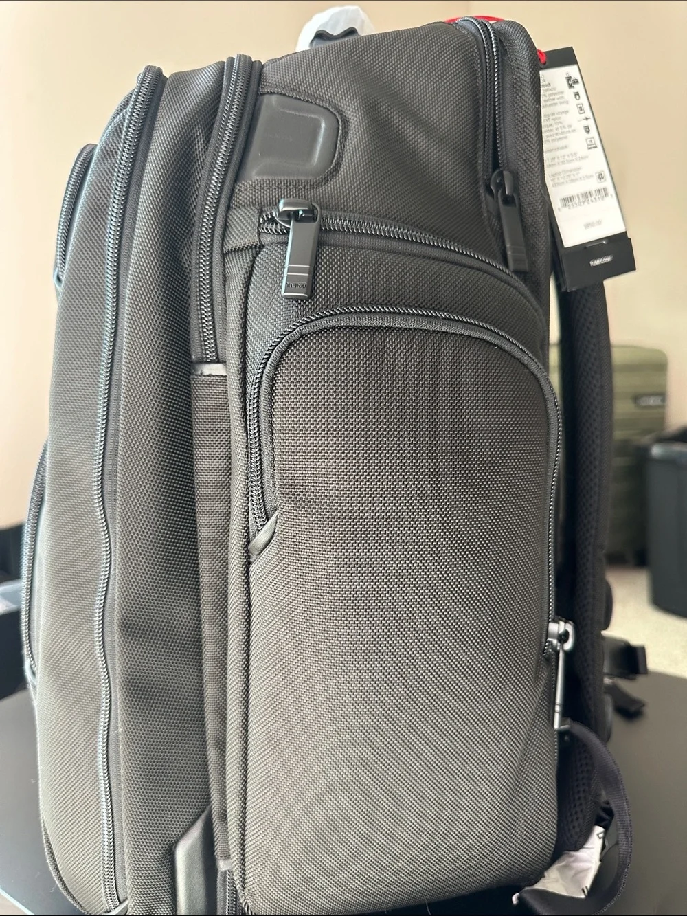 Tumi Black Men's Backpack with Front Organizer Pockets